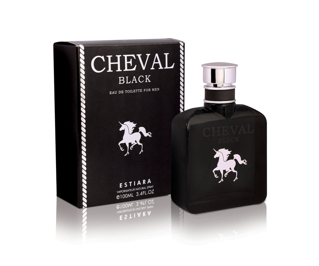 ESTIARA CHEVAL BLACK FOR MEN EDT 100ML 3.4 FL.OZ.