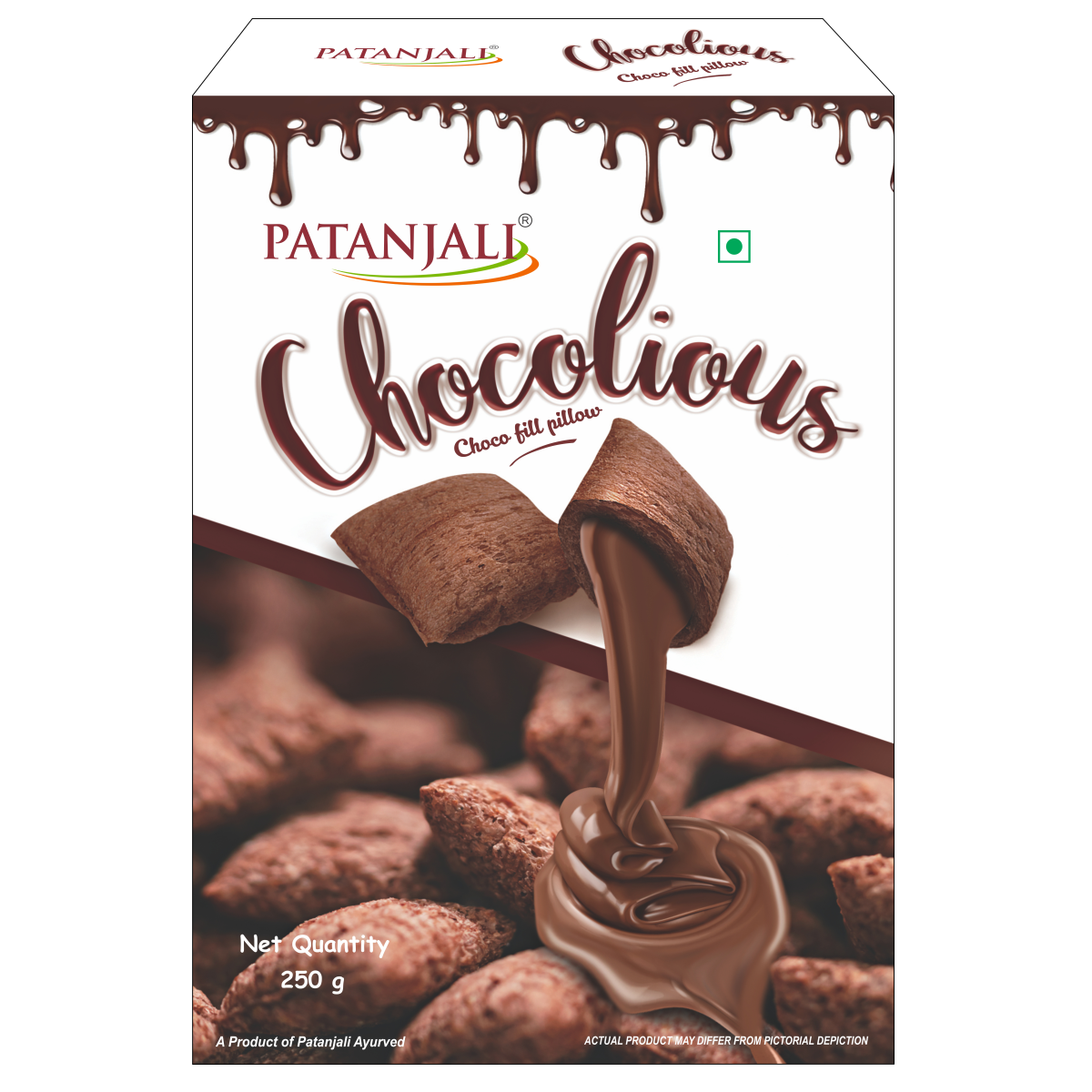 Patanjali Chocolious- Choco Fill Pillow 250gm