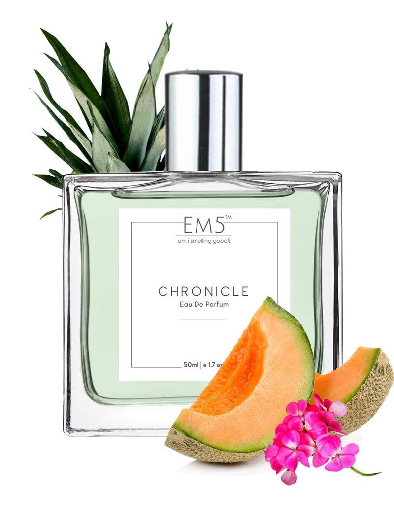 EM5 Chronicle EDP Perfume For Men 50 Ml 1.7 Fl.oz. | Strong & Long Lasting | Lavender Musky Tropical | Luxury Gift For Men