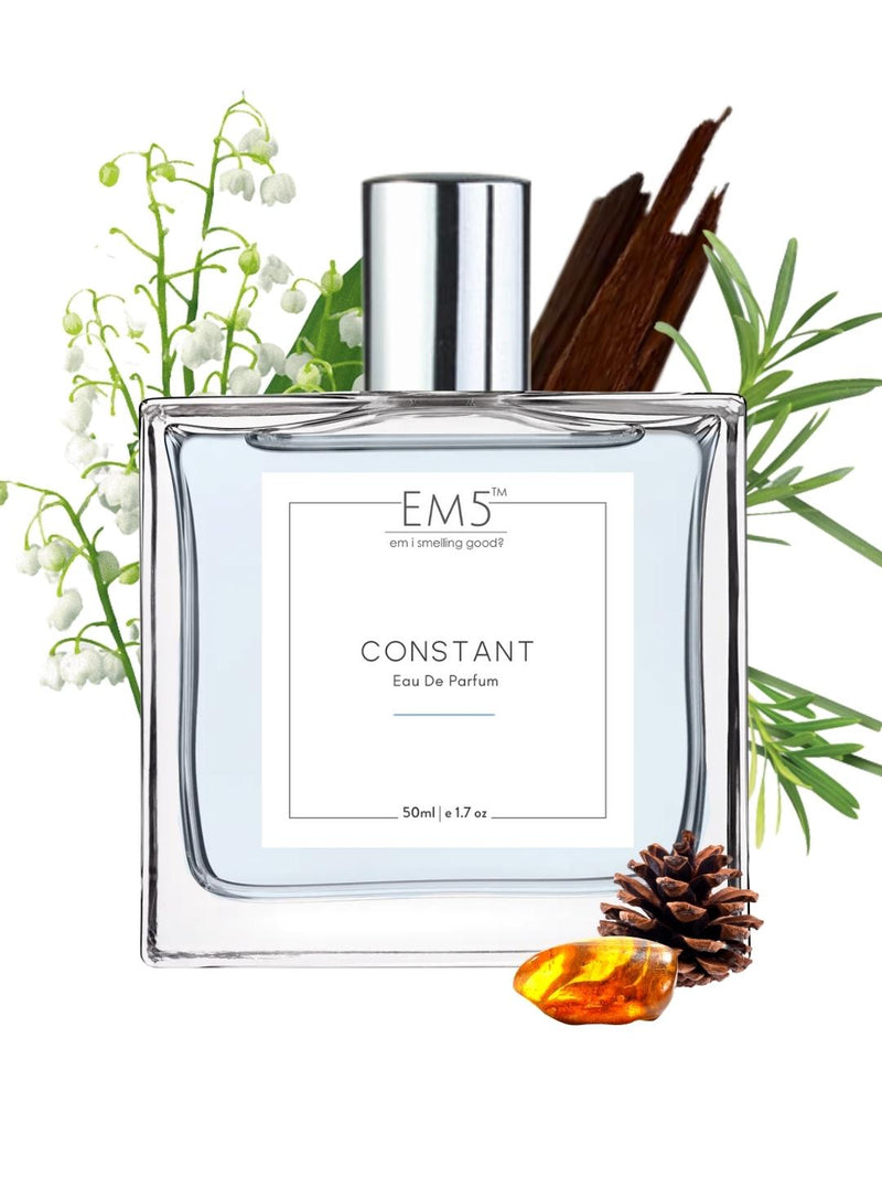 EM5 Constant EDP Perfume For Men 50 Ml 1.7 Fl.oz. | Strong & Long Lasting | Spicy Musky Woody | Luxury Gift For Men