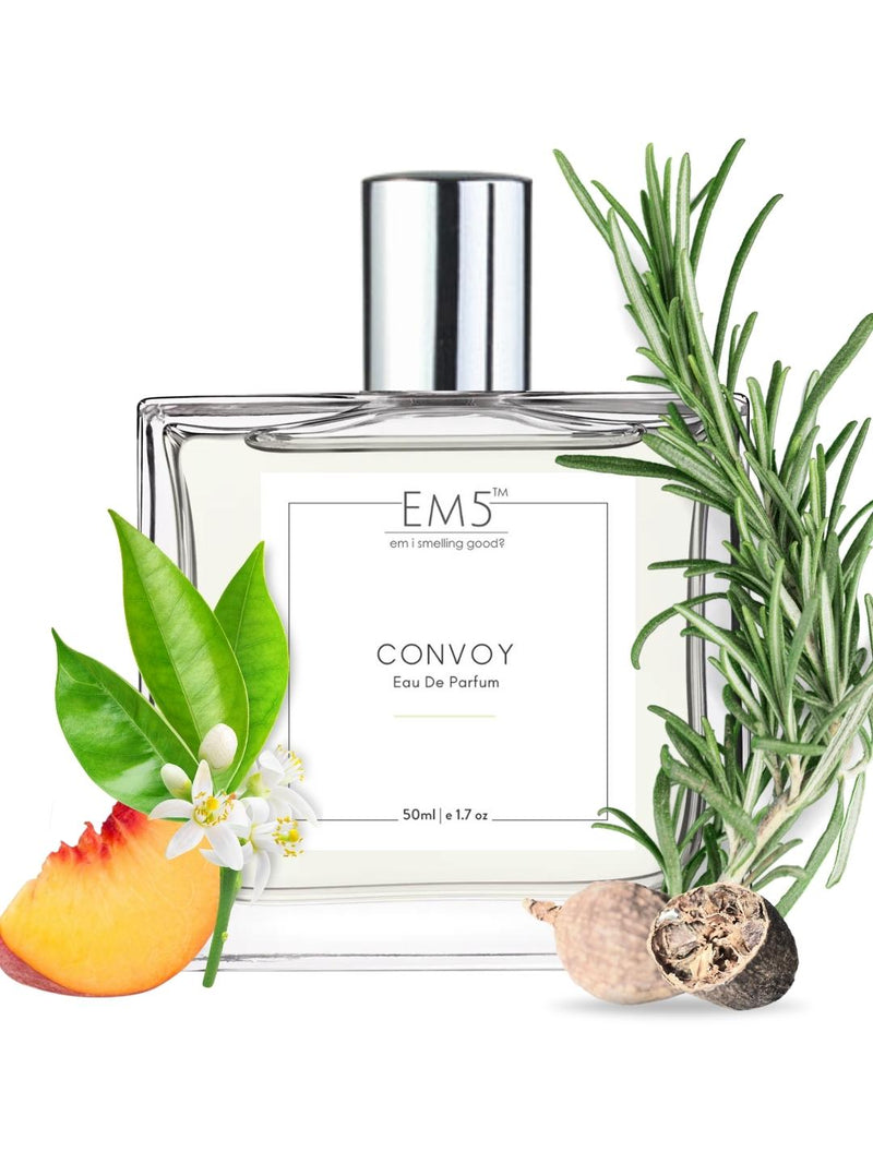 EM5 Convoy EDP Perfume For Men 50 Ml 1.7 Fl.oz. | Strong & Long Lasting | Citrus Fresh Marine | Luxury Gift For Men