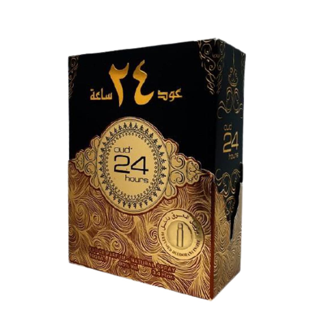 Ard Al Zaafaran Oud 24 Hours Eau De Parfum 3.4 Fl.oz. + Perfumed Spray | For Men & Women | Party Wear