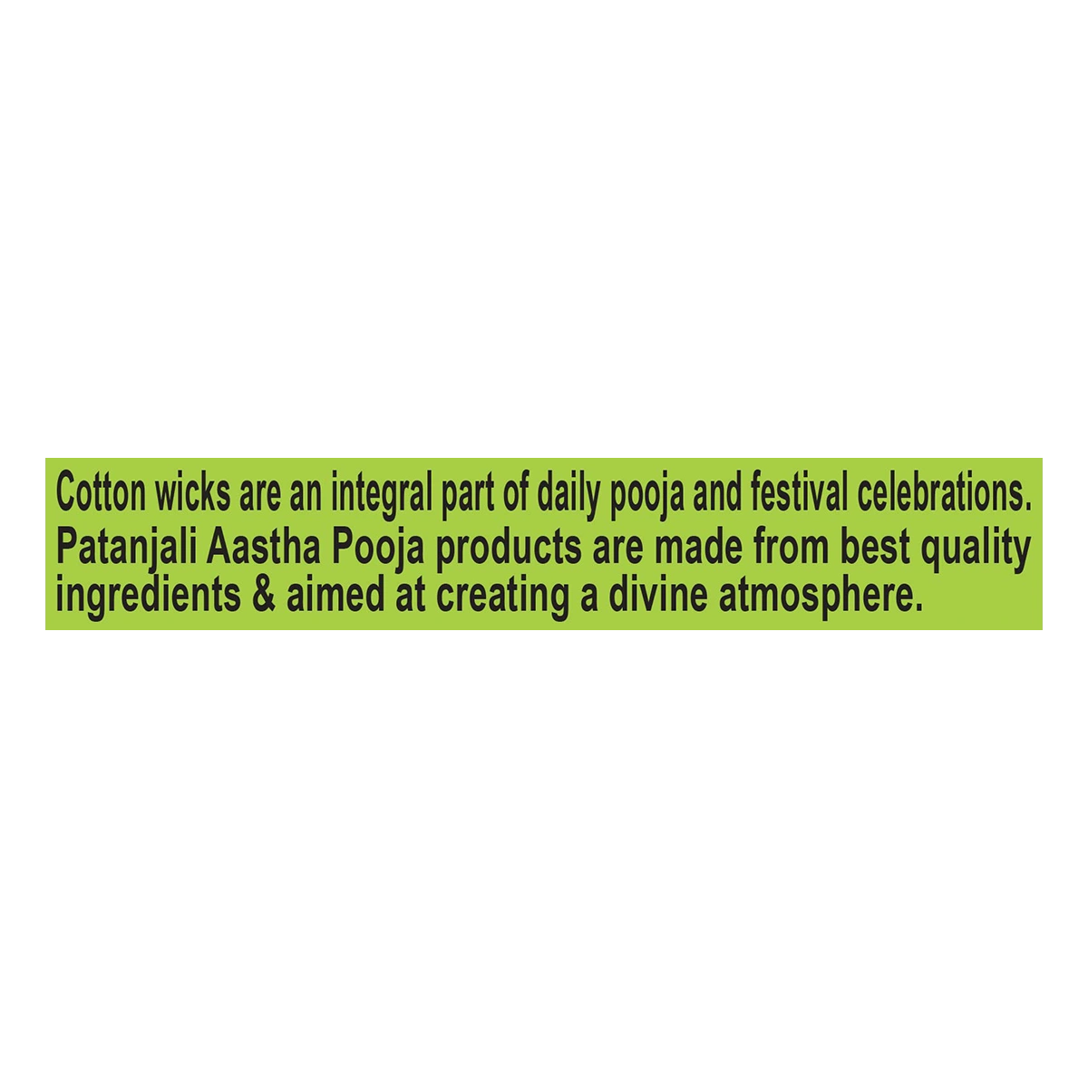 Patanjali Aastha Cotton Wicks Plain, With Proper Shape & Size, 25gm, Pack Of 1