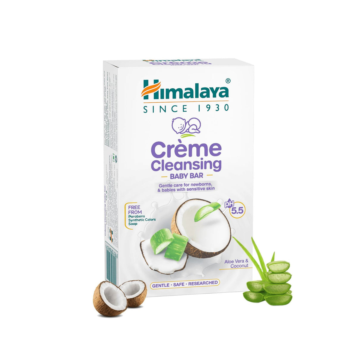 Himalaya Creme Cleansing Baby Bar, Gentle Care For Newborns & Babies With Sensitive Skin | 75gm
