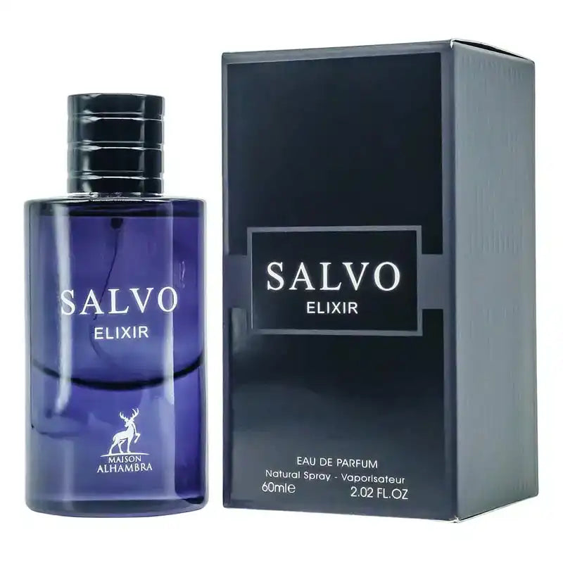 SALVO ELIXIR OF MAISON ALHAMBRA EAU DE PARFUM FOR MEN 60ML 2.0 FL.OZ.