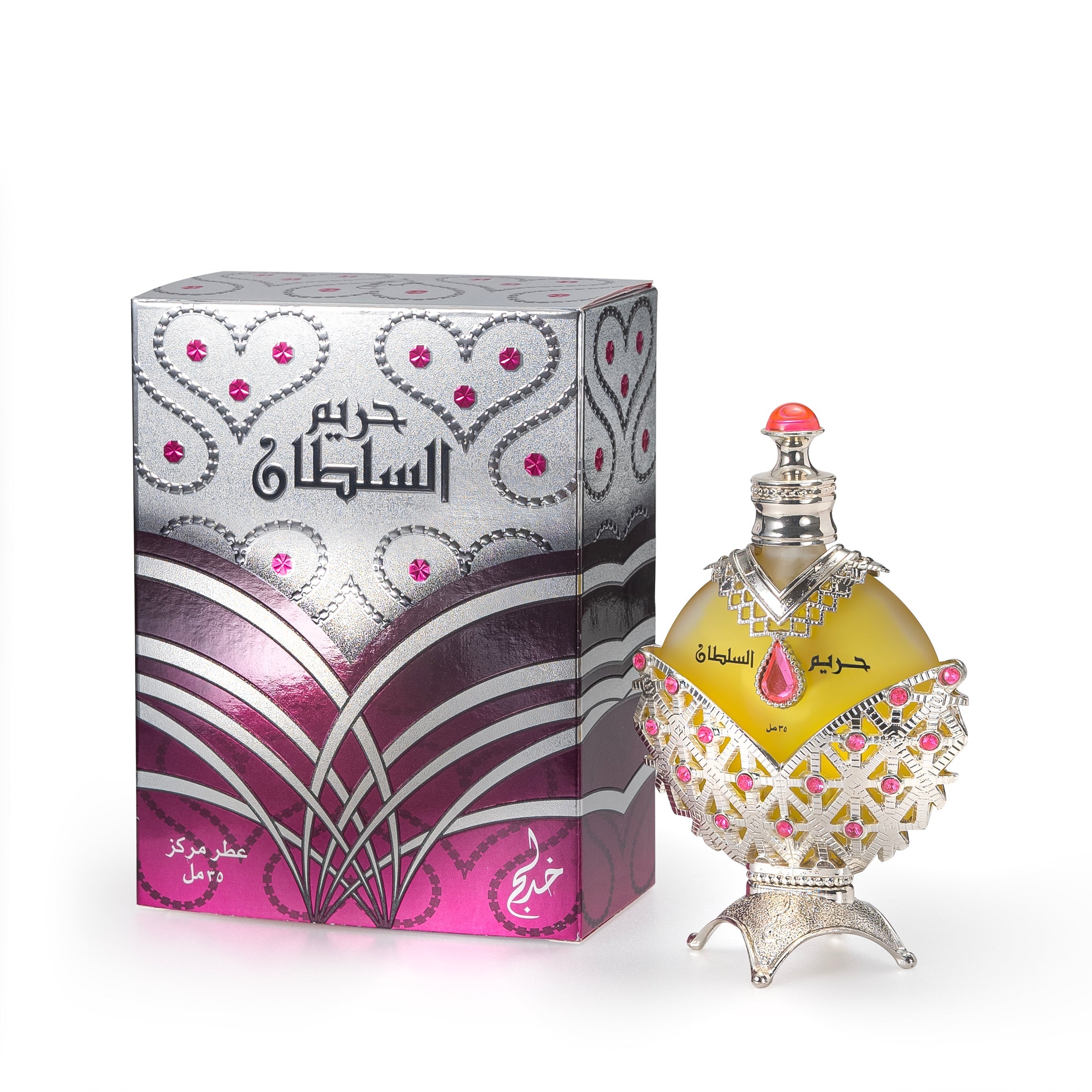 Khadlaj Hareem Al Sultan Silver Concentrated Perfume Oil Attar 35ml 1.1 Fl.oz. Men Fragrance | Long Lasting