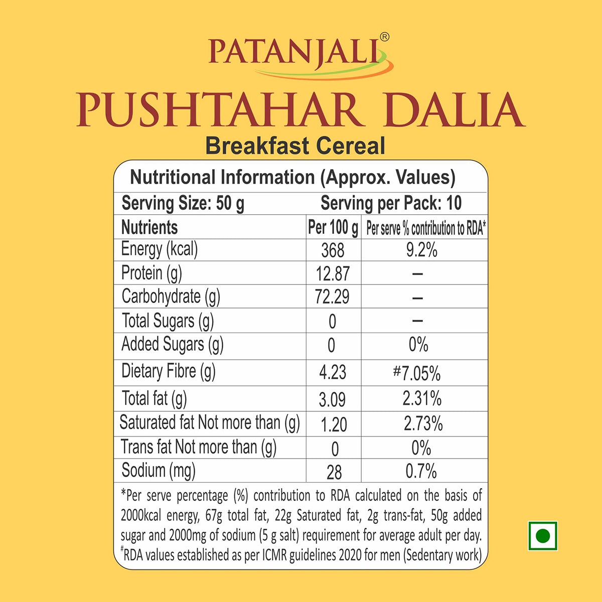 Patanjali Pushtahar Dalia 500gm