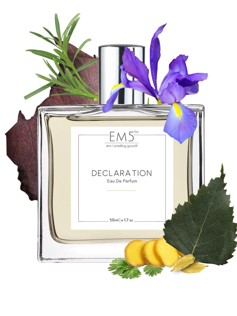 EM5 Declaration EDP Perfume For Men 50 Ml 1.7 Fl.oz. | Strong And Long Lasting | Fresh Spicy Citrus | Luxury Gift For Men