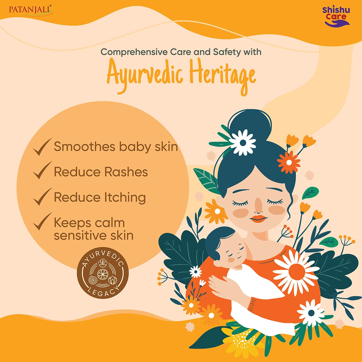 Patanjali Shishu Care Diapper Rash Cream, With Nourish, Soothes Baby'S Sensitive Skin, 25gm