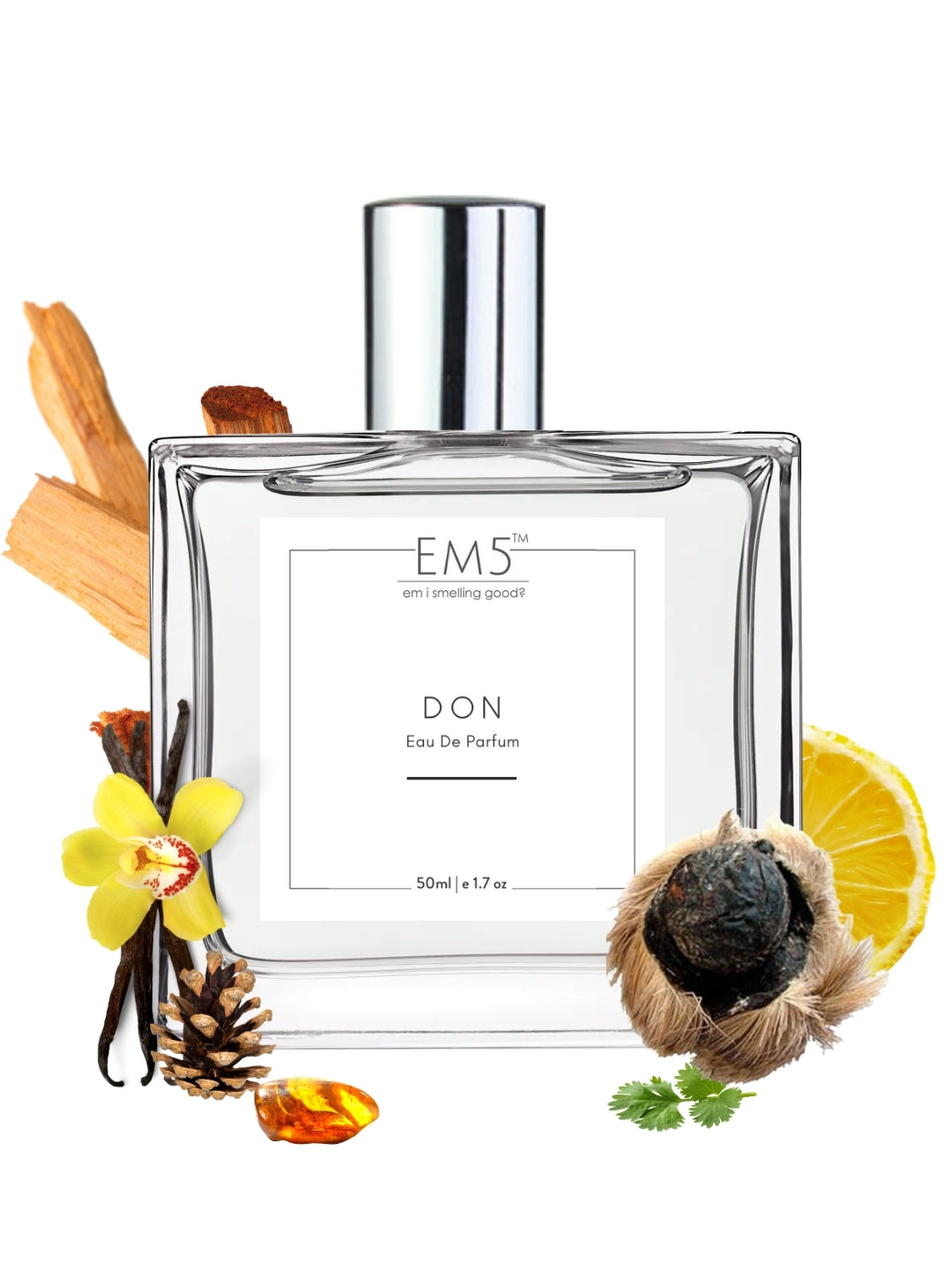 EM5 Don Unisex Perfume | Edp Spray For Men & Women 1.7 Fl.oz. | Woody Powdery Warm Spicy | Strong & Long Lasting Fragrance | Luxury Gift For Him / Her