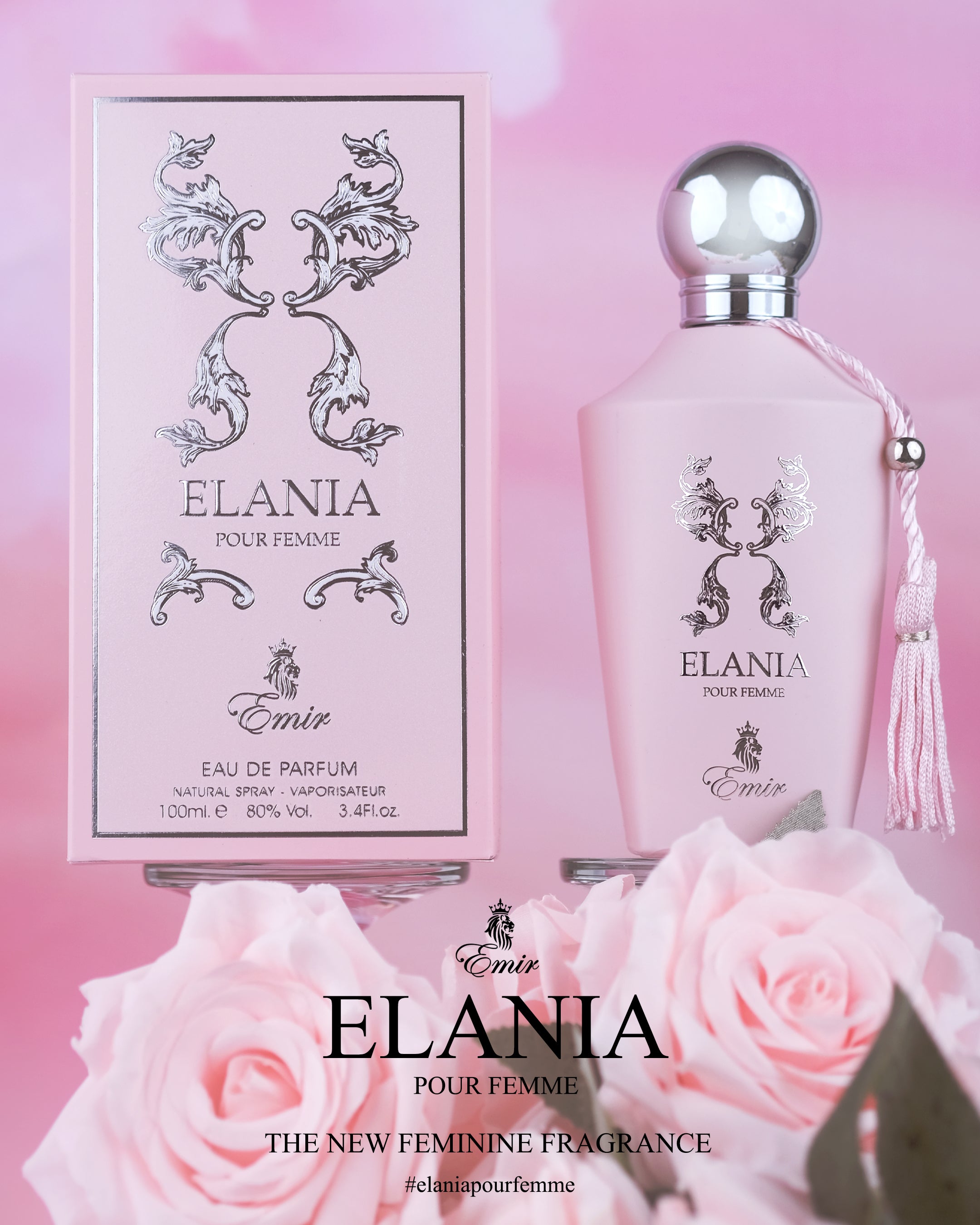 Emir Elania Pour Femme Eau De Parfum 100ml 3.4 Fl.oz. Perfect Gift For Wife | Long Lasting Party Wear