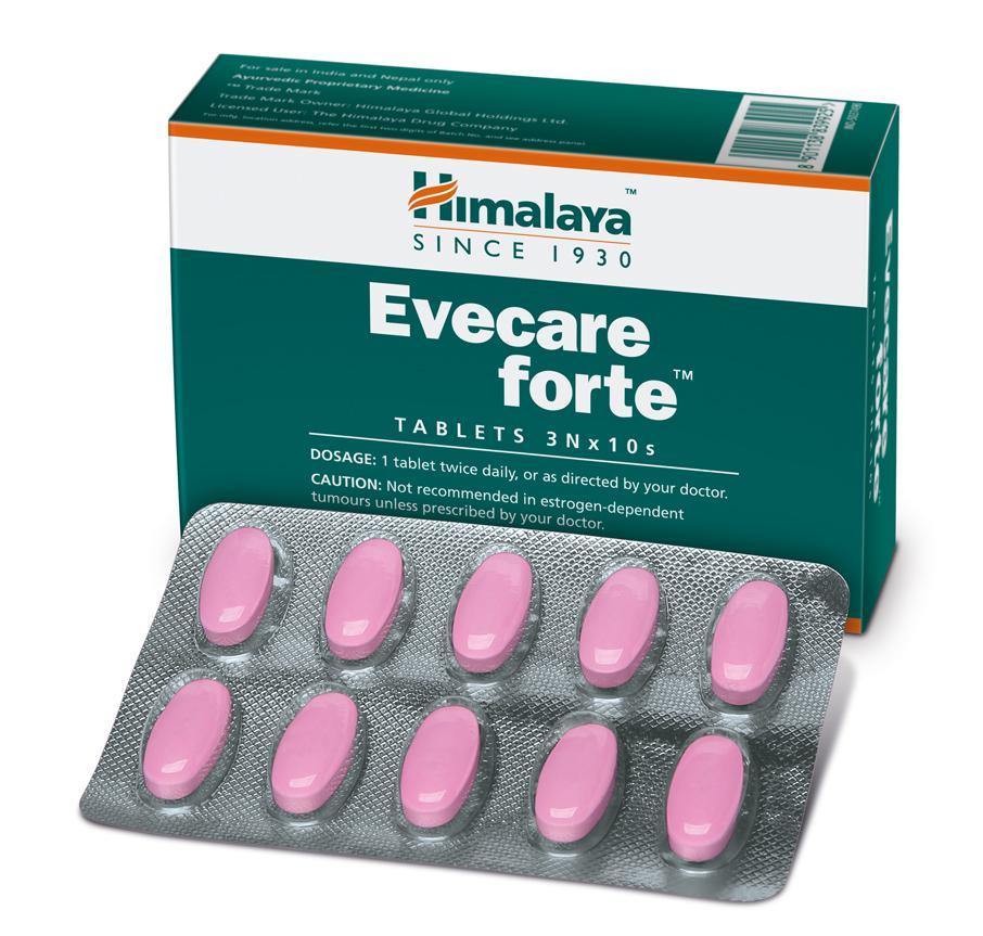Himalaya Evecare Forte Tablet, Helps Treat Irregular Or Light Bleeding | 30 Tablets