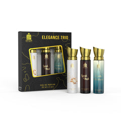 ADILQADRI ELEGANCE TRIO LUXURY PERFUME SET | GIFT SET FOR MEN & WOMEN | LONG LASTING SCENTS OF SWEET, MUSKY & FRUITY NOTES 30ML 1 FL.OZ. EACH X3