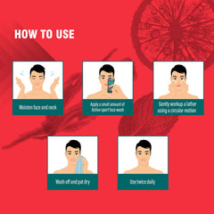 Himalaya Men Active Sport Face Wash, Refreshes, Cools & Reenergizes | 100ml