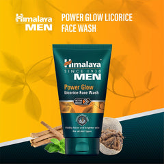 Himalaya Men Power Glow Licorice Face Wash, For Visibly Fairer & Brighter Skin | 100ml
