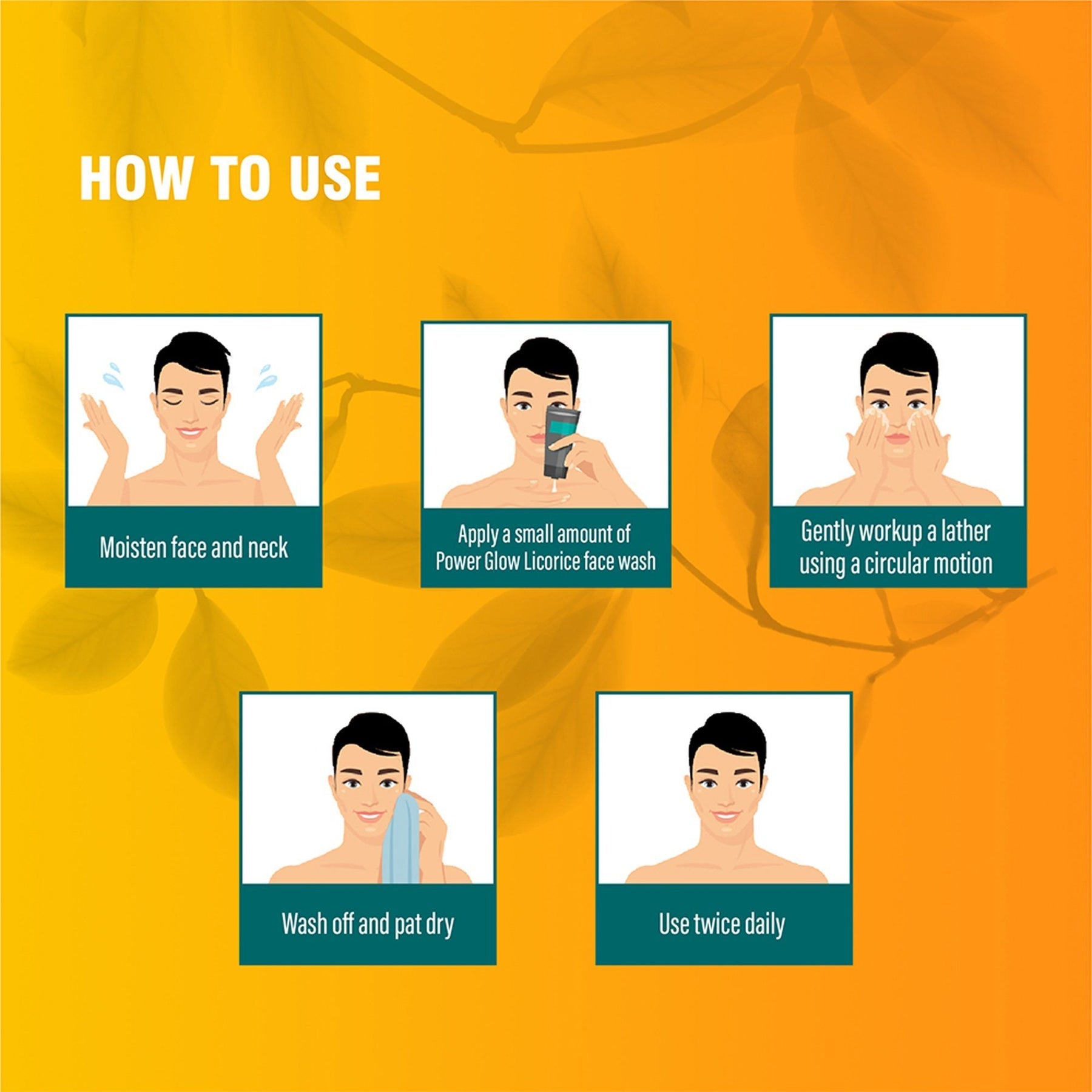 Himalaya Men Power Glow Licorice Face Wash, For Visibly Fairer & Brighter Skin | 100ml