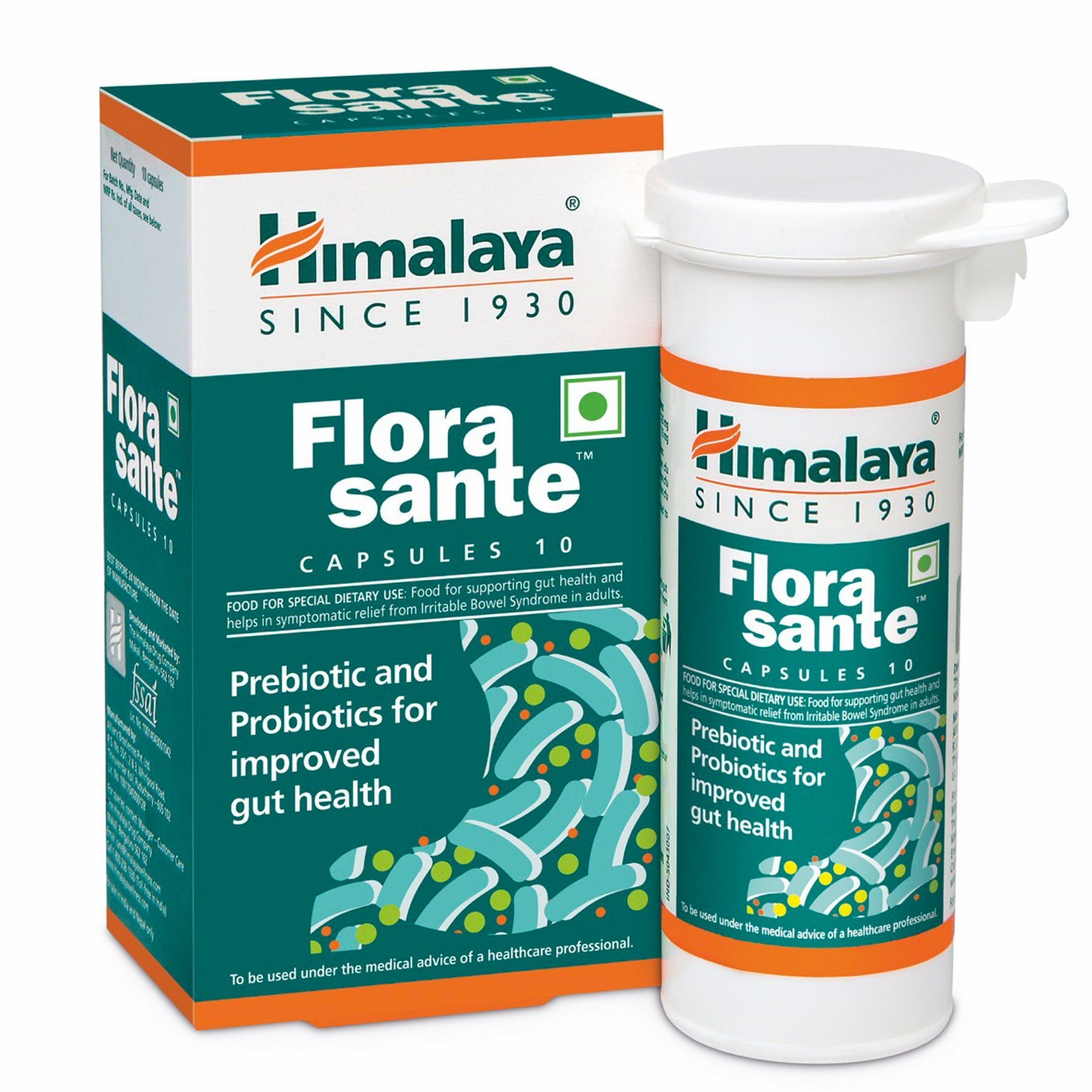 Himalaya Florasante Capsules, Supports Gut Health & Helps In Symptomatic Relief From Ibs In Adults | 10 Capsules (Pack Of 2)