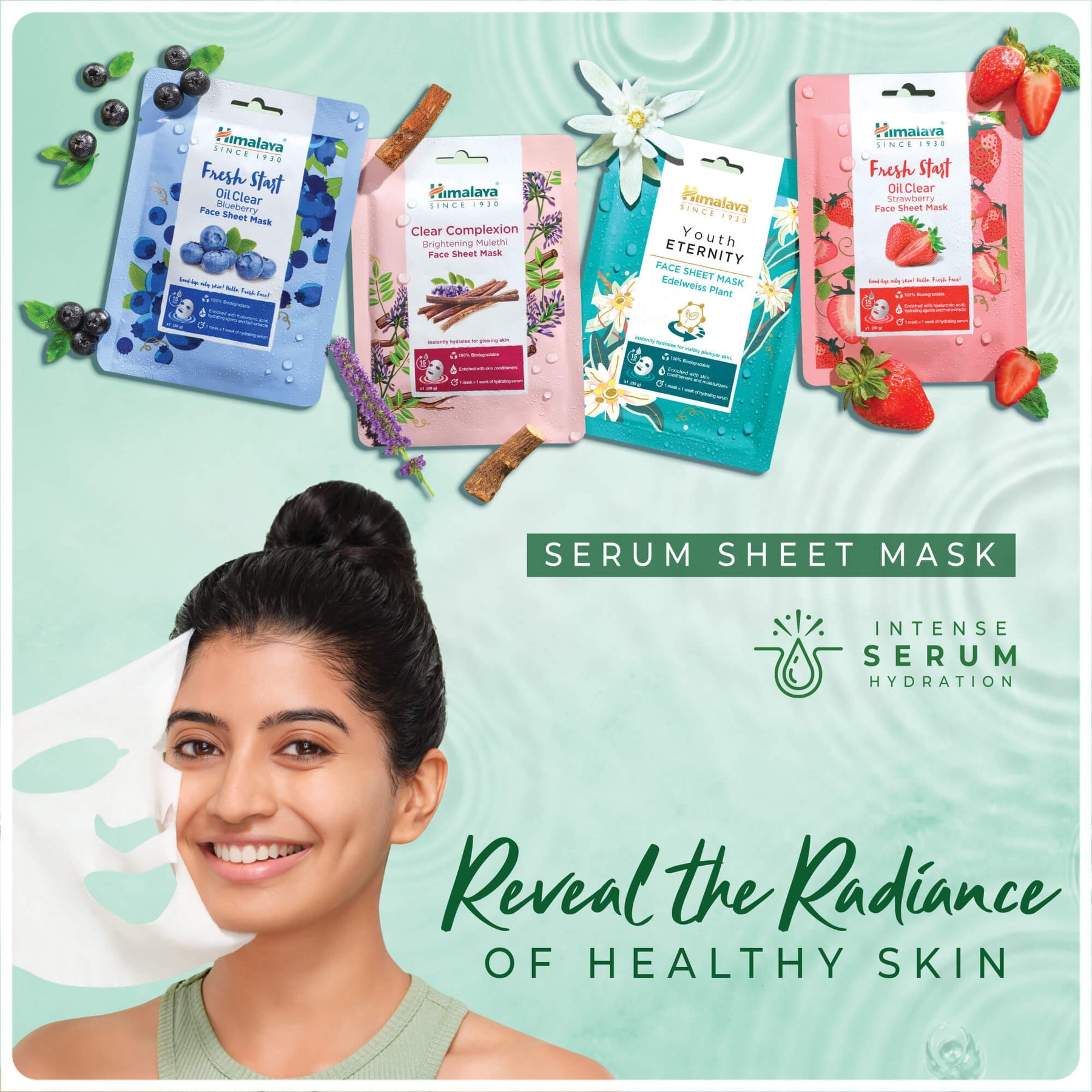 Himalaya Clear Complexion Brightening Mulethi Face Sheet Mask | 30gm