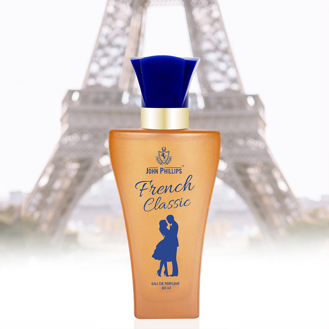 John Phillips  Eau De Perfumes French Classic 60ml 2 Fl.oz. & Passport 100ml 3.4 Fl.oz. Combo Of 2 | For Men & Women