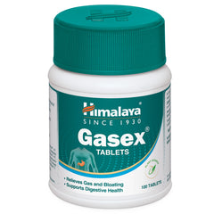 Himalaya Gasex, Improves Digestion Relieves Trapped Gasses Provides Relief From Bloating | 100 Tablets (Pack Of 5)