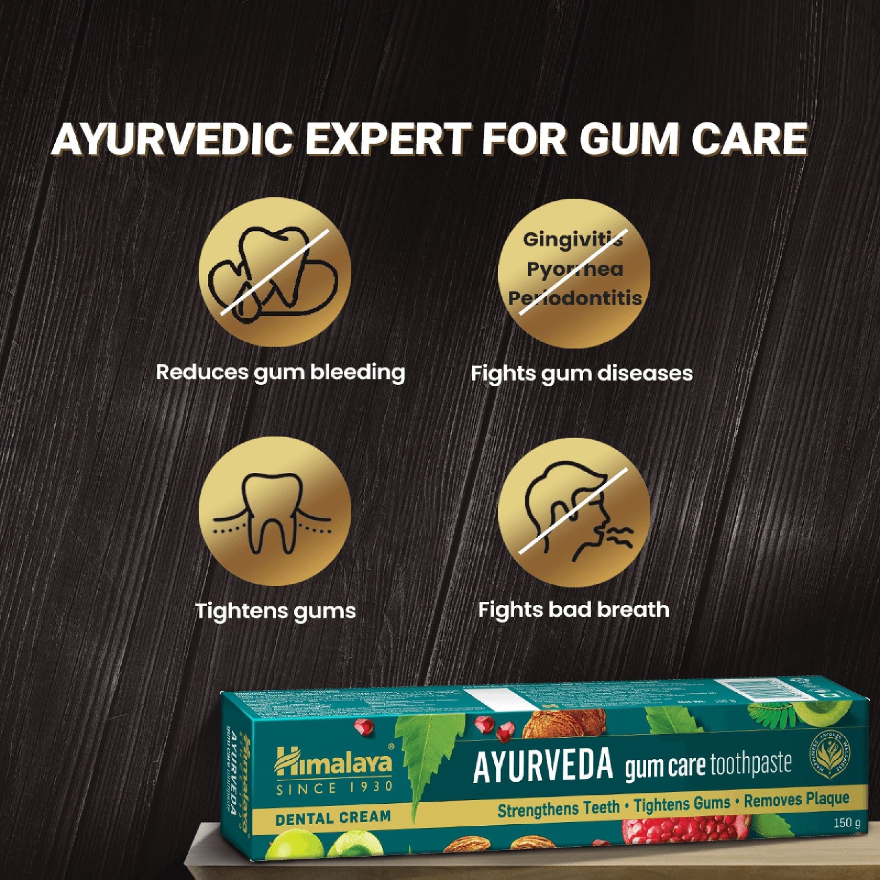 Himalaya Ayurveda Gum Care Toothpaste, Reduces Gum Bleeding, Fights Bad Breath, With 13 Ayurvedic Herbs For Healthy Gums | 150gm