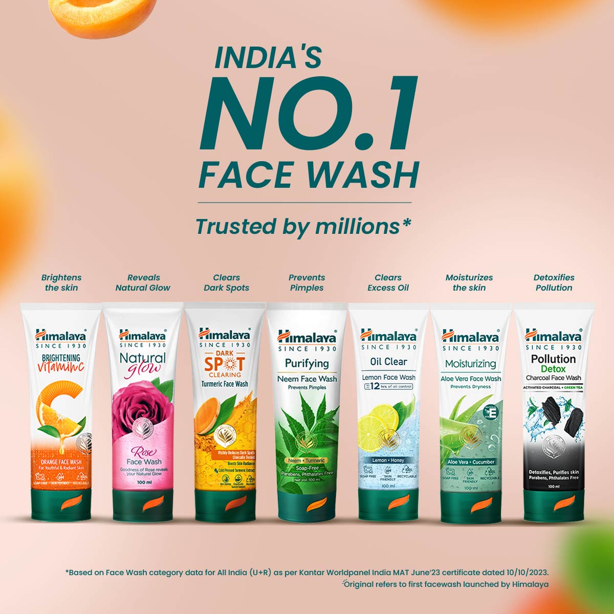 Himalaya Gentle Exfoliating Apricot Face Wash, Removes Blackheads |  50ml