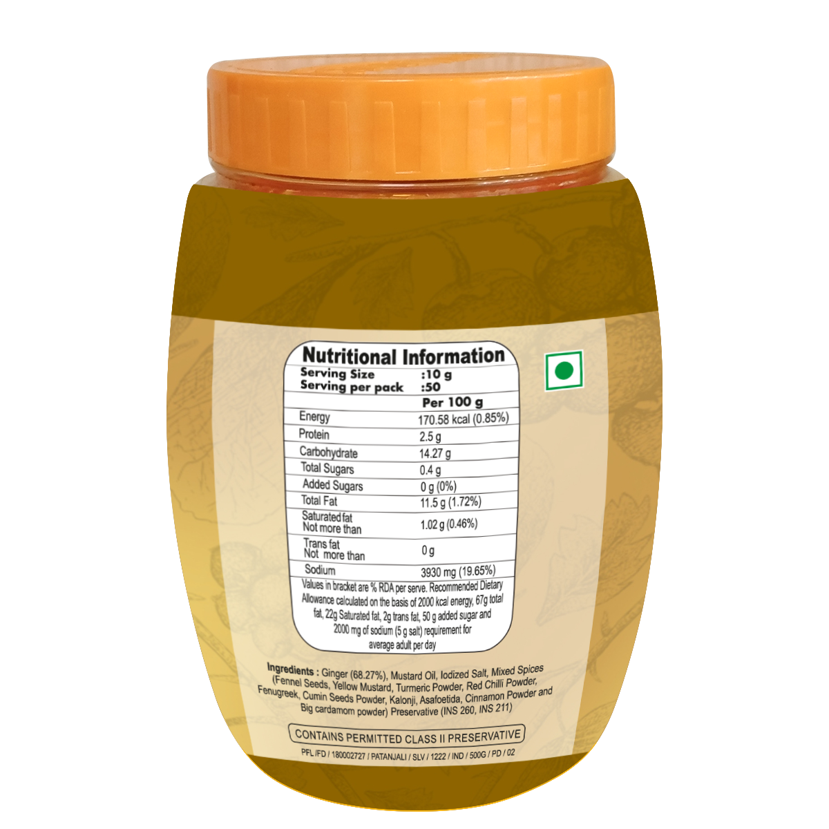 Patanjali Ginger Pickle 500gm