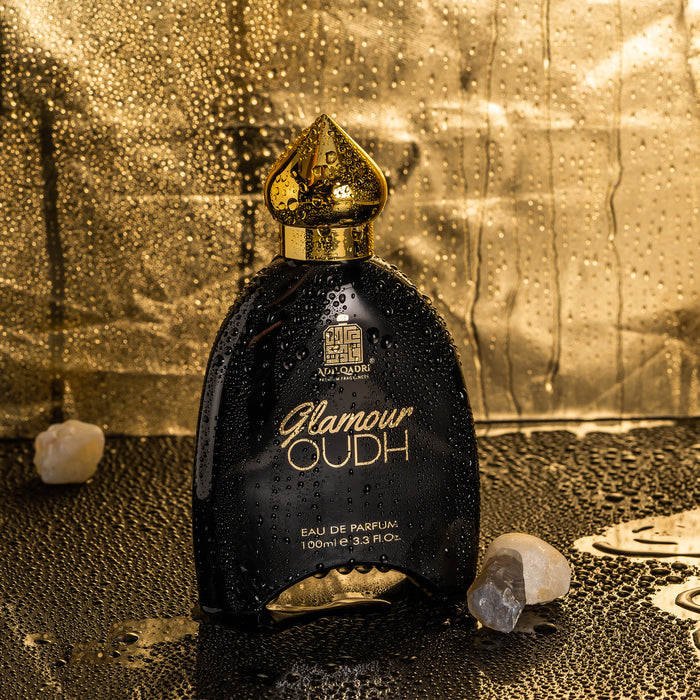 ADILQADRI GLAMOUR OUDH PERFUME | WOODY AND ADDICTIVE FRAGRANCE | 100ML 3.4 FL.OZ. | LONG LASTING LUXURY SCENT FOR UNISEX | EAU DE PARFUM