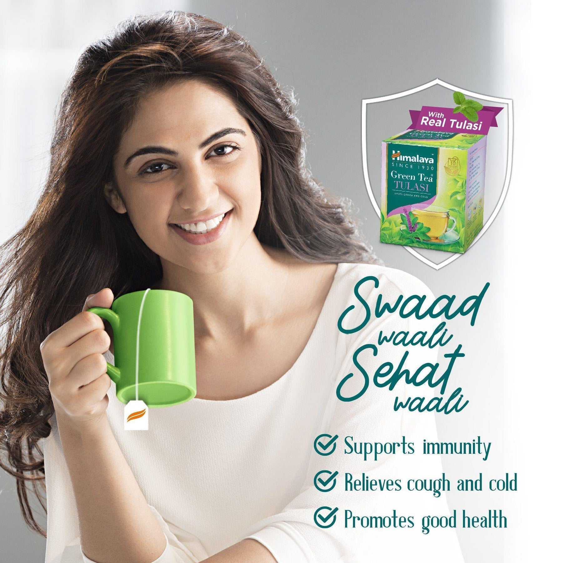 Himalaya Green Tea Tulasi, Green Tea Tulasi Is A Delightful Combination Of Green Tea | 10 Tea Bags