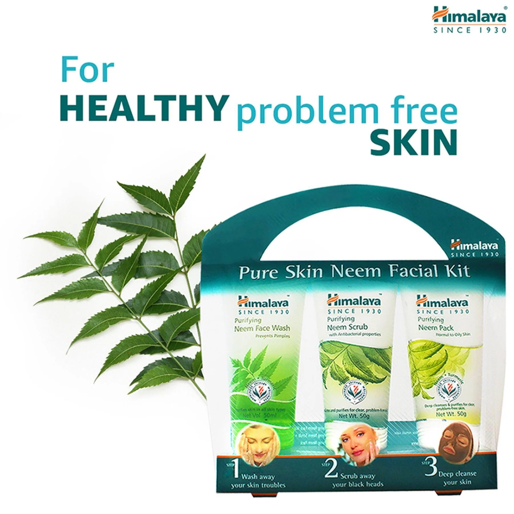 Himalaya Pure Skin Neem Facial Kit, Provides Pure And Healthy Skin