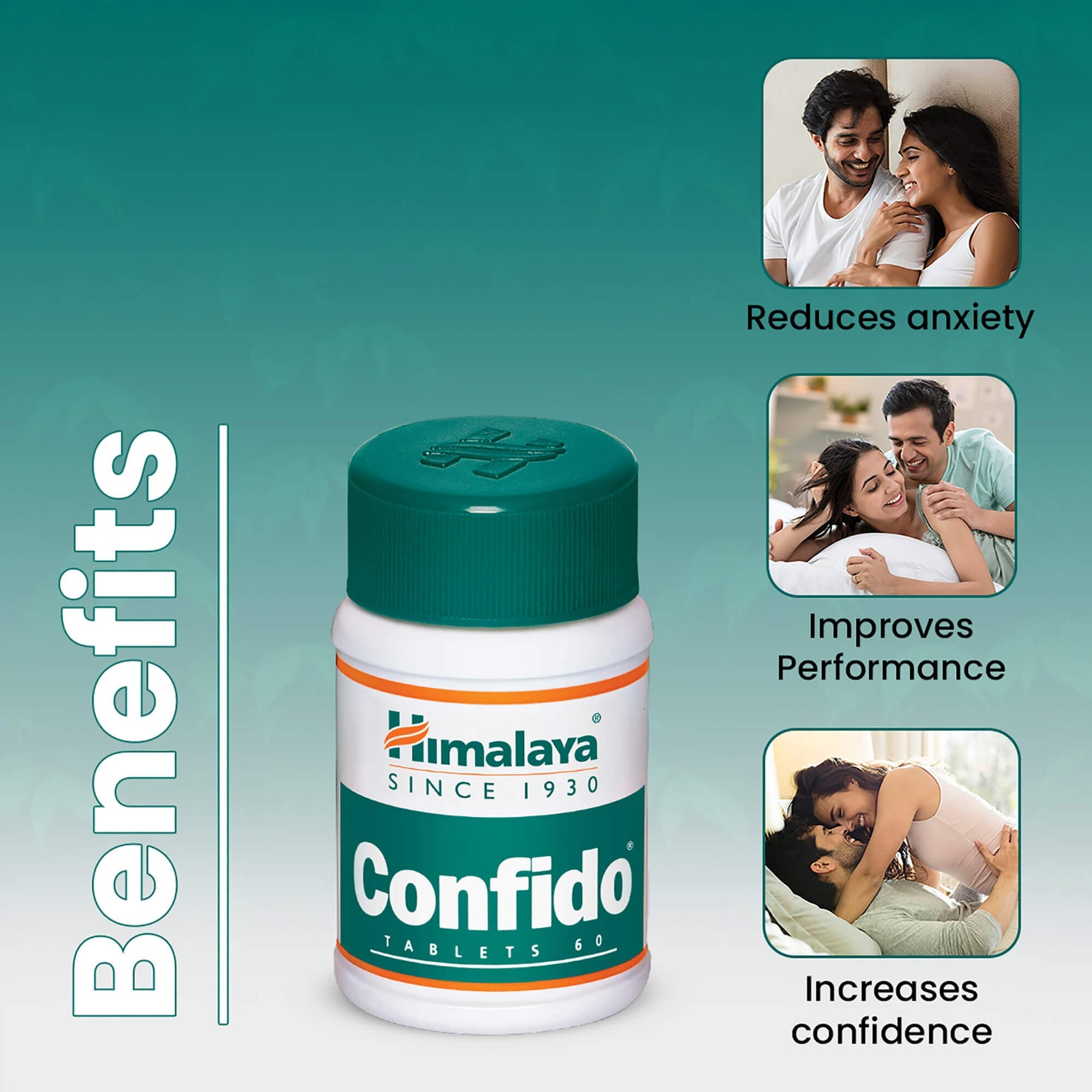 Himalaya Wellness Confido, Brings Back Confidence In Men, Reduces Performance Anxiety, Enhances Performance | 60 Tablets (Pack Of 2)