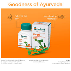 Himalaya Pure Herbs Hadjod Bone & Joint Wellness Tablet, Helps To Restore Tensile Strength Of Bones | 60 Tablets