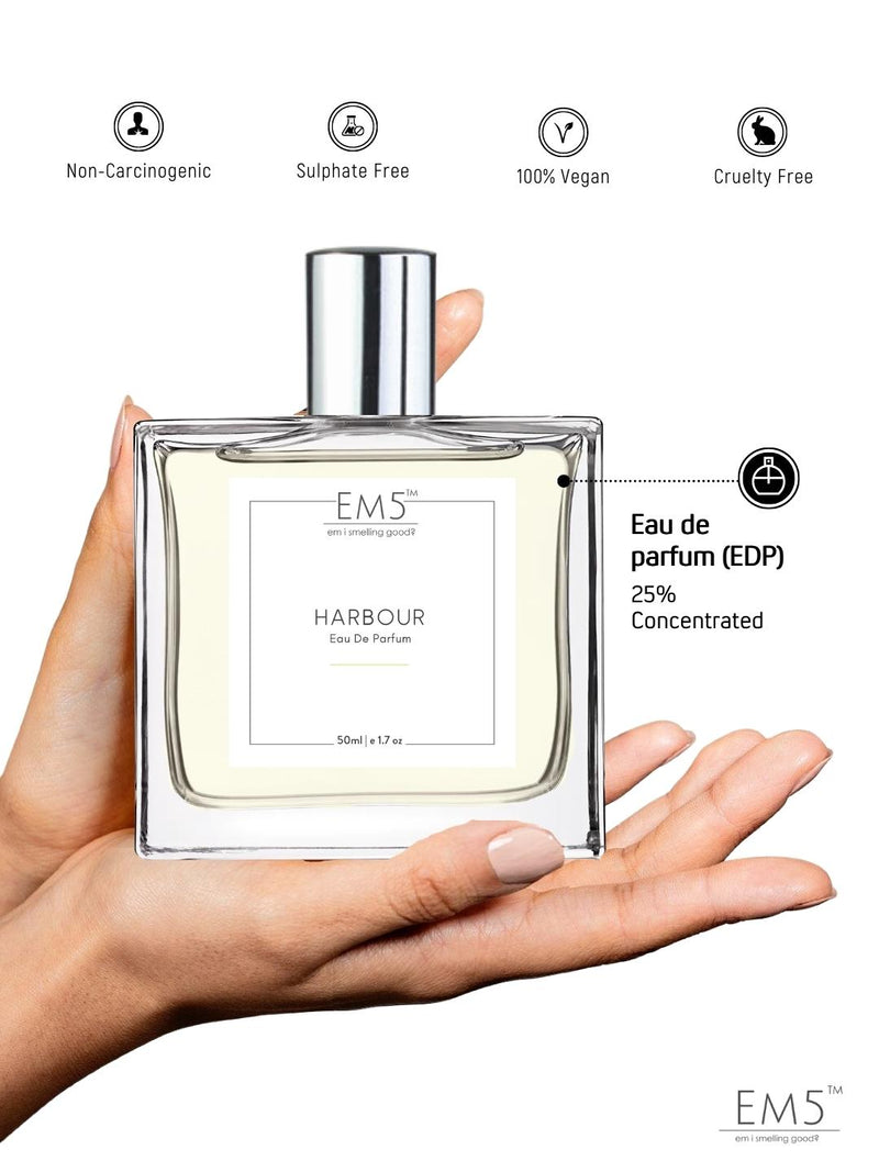 EM5 Harbour Eau De Parfum For Men 50 Ml 1.7 Fl.oz. | Strong And Long Lasting | Fruity Fresh Tropical | Luxury Gift For Men