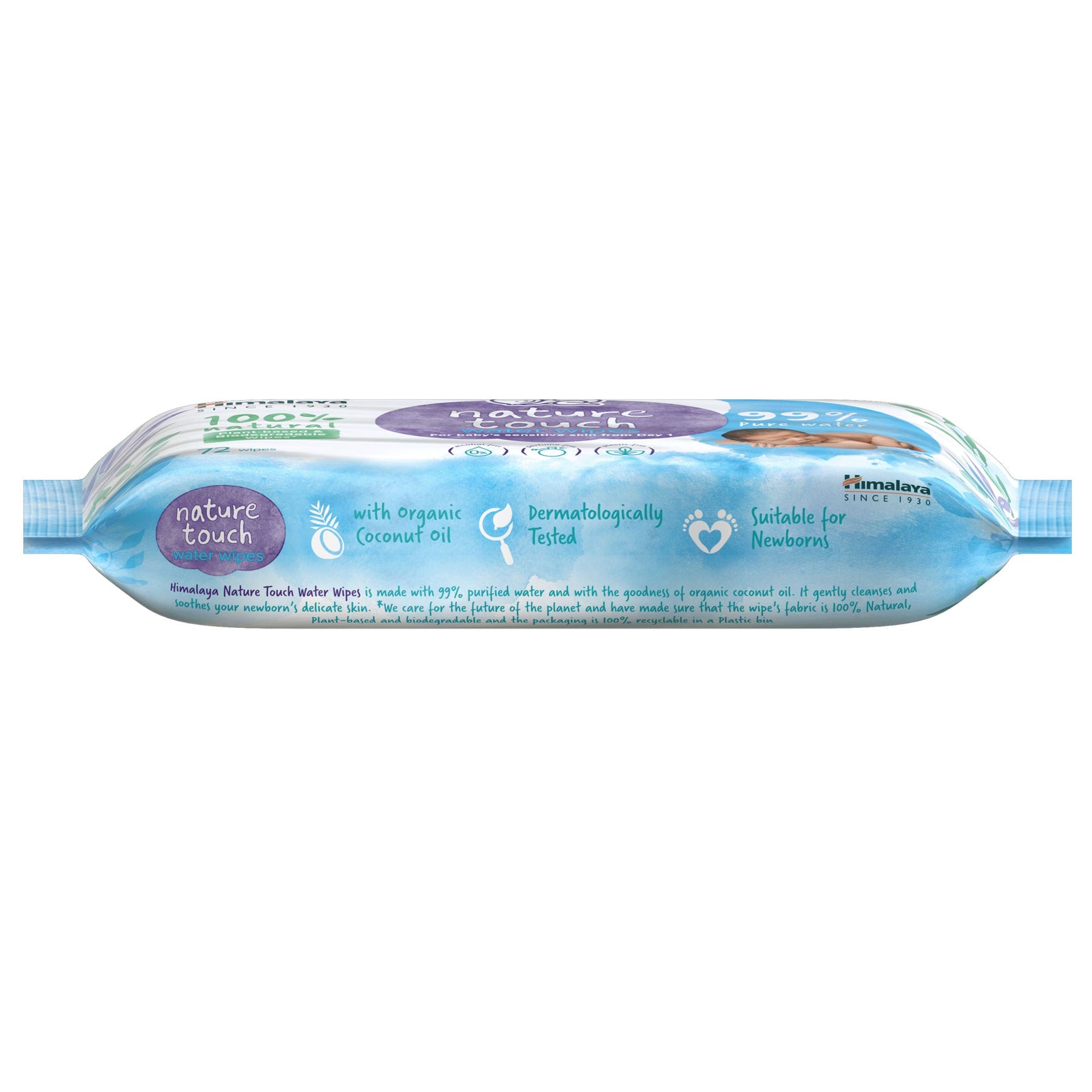 Himalaya Nature Touch Water Wipes, 99% Pure Water Wipes | 72 Wipes