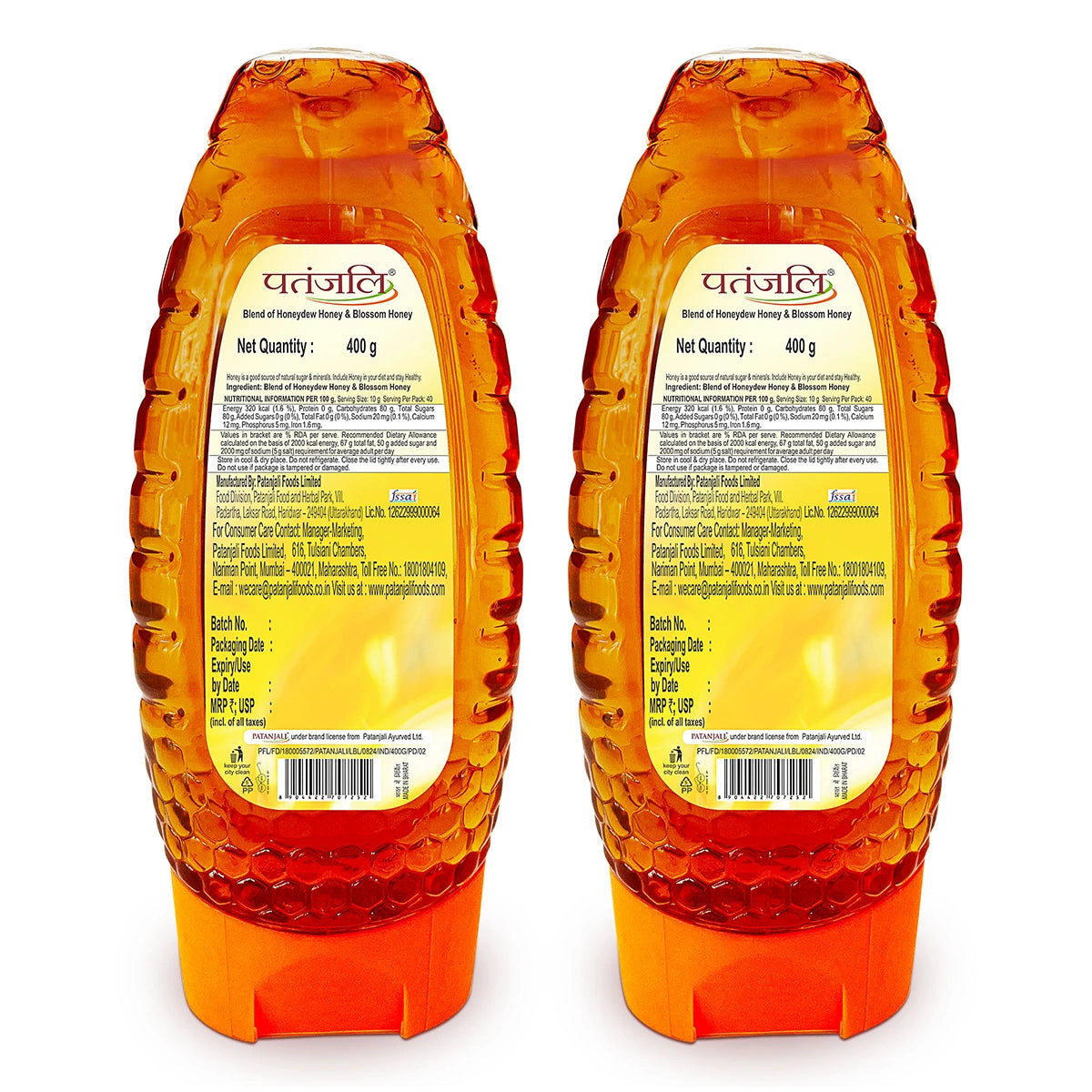 Patanjali Honey Squeeze - 400 G (1+1 Combo) 800gm