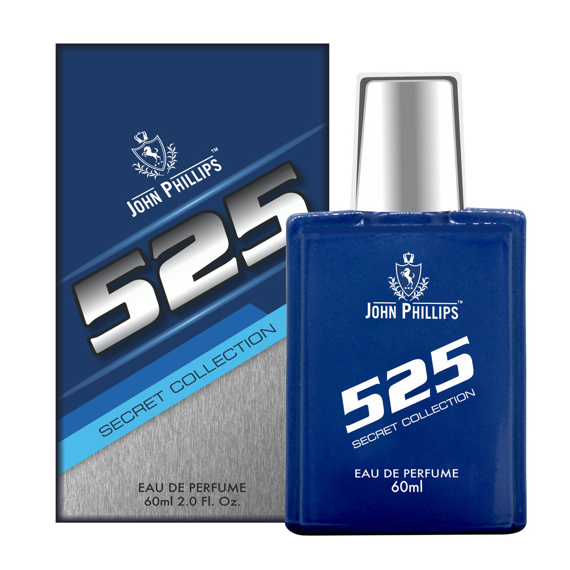 John Phillips 525 Secret Collection Eau De Perfume 60ml 2 Fl.oz.  French Perfume Ideal For Men & Women