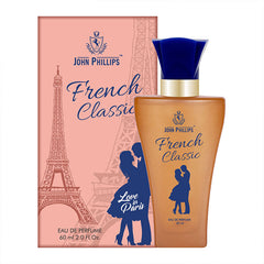 John Phillips French Classic Daily Wear Casual Eau De French Perfume 60ml 2 Fl.oz. | Skin Friendly & Long Lasting Perfume