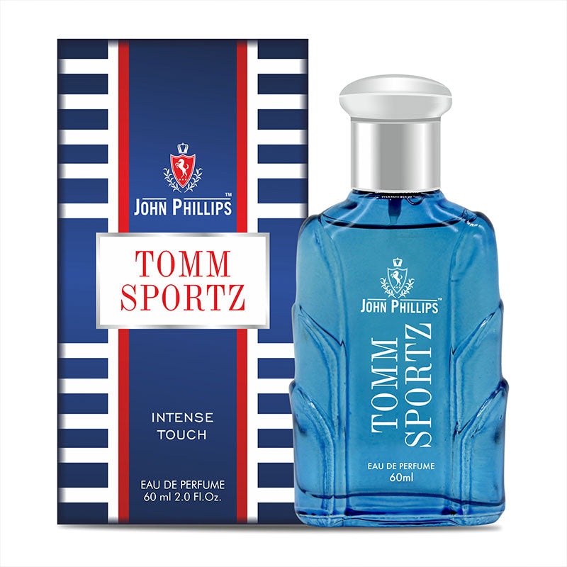 John Phillips Men Tomm Sportz Intense Touch Eau De Perfume 60ml 2 Fl.oz. Skin Friendly & Long Lasting Perfume  For Sports & Gym