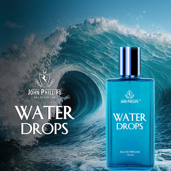 John Phillips Water Drops 125ml 4.2 Fl.oz. & Bon Voyage Eau De Parfum100ml 3.4 Fl.oz. | Combo Of 2 Fragrances For Men