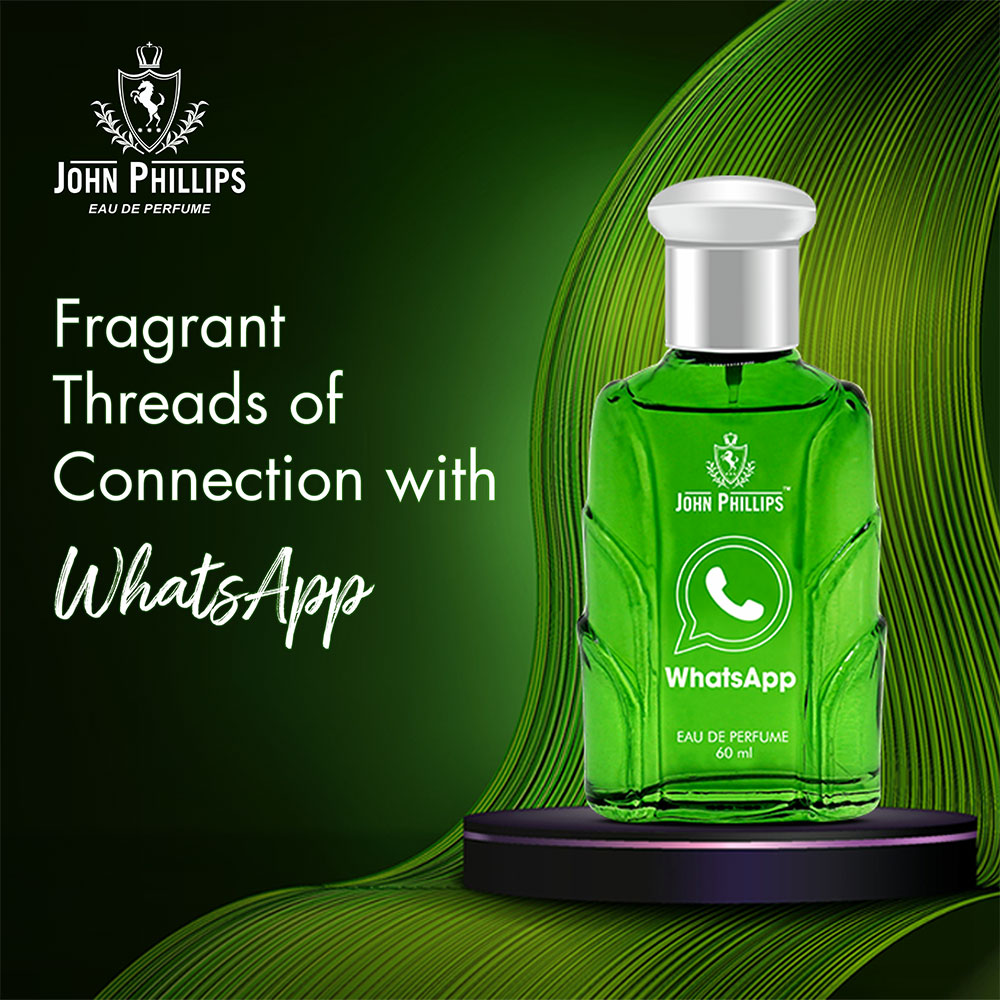 John Phillips Whatsapp Long-lasting Eau De Parfum 60ml 2 Fl.oz. Skin Friendly & Long Lasting Perfume | Unisex Fragrance For Daily Use, Office & Travel