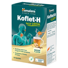 Himalaya Koflet-H Hot Drink Sachet, Ginger, Contains Clinically Tested Herbs For Natural Wellness | 10 Sachets