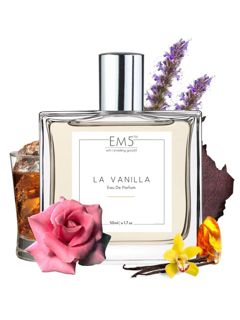 EM5 La Vanilla Eau De Parfum For Women 50 Ml 1.7 Fl.oz. | Strong And Long Lasting | Vanilla Warm Spicy | Luxury Gift For Women