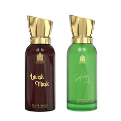 LAVISH MUSK AND SAFWAN PREMIUM PERFUME | 50ML 1.6 FL.OZ. EACH X2 | LONG LASTING  & UNISEX FRAGRANCE