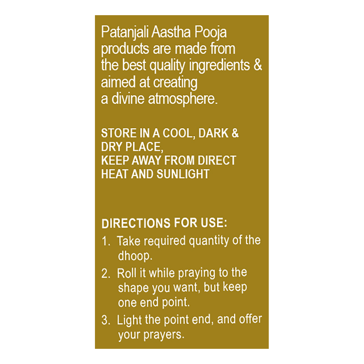 Patanjali Aastha Loban Dhoop, 1 N, With Exquisite, Soothing & Long Lasting Aroma | 40gm