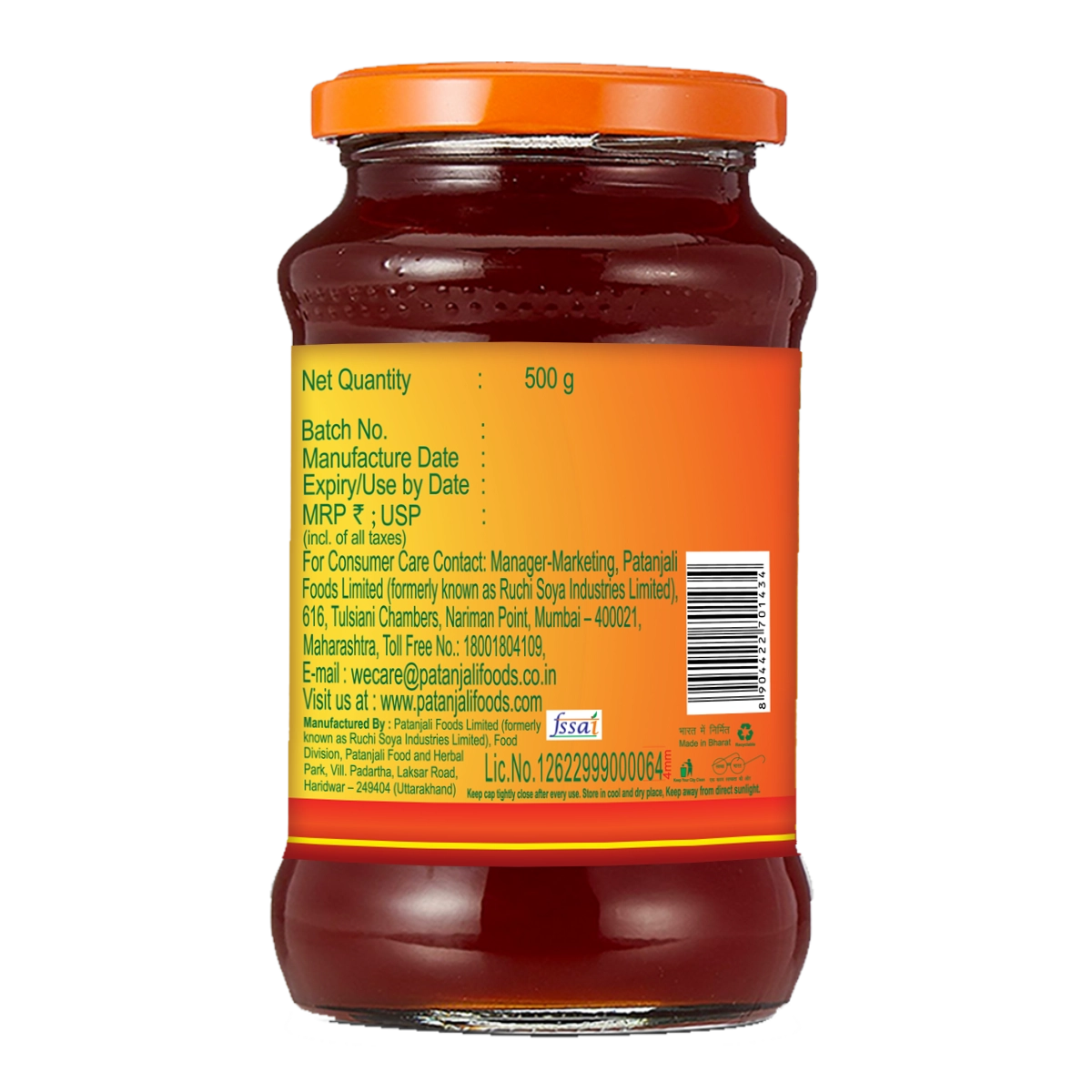 Patanjali Mixed Fruit Jam 500gm
