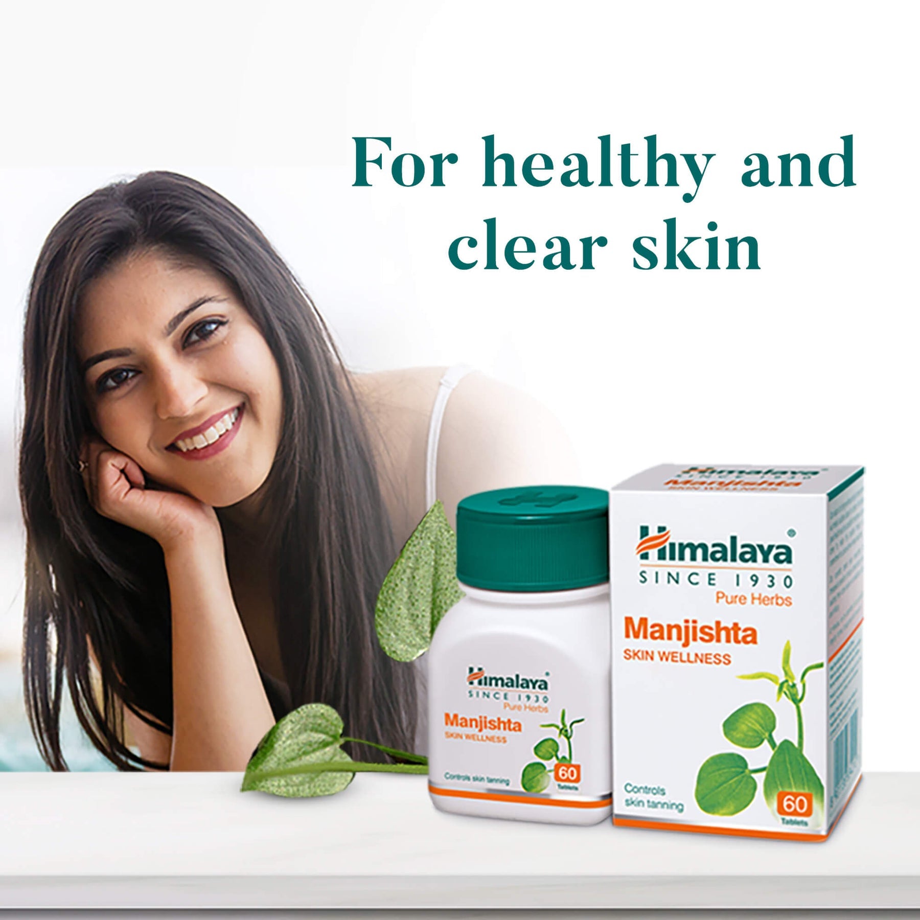 Himalaya Wellness Pure Herbs Manjishtha Skin Wellness Tablets, Controls Skin Tanning | 60 Tablets