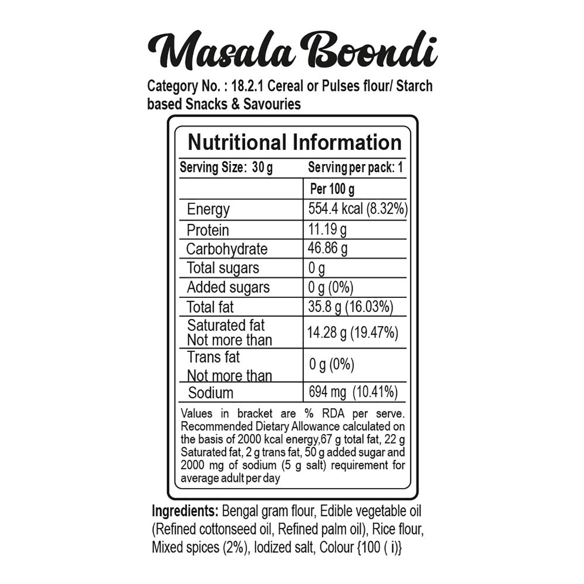Patanjali Masala Boondi 40gm