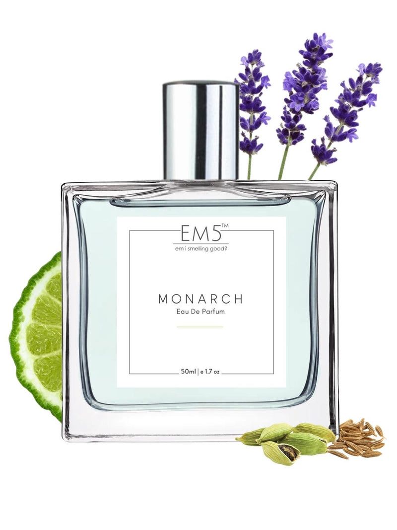 EM5 Monarch Eau De Parfum For Men 50 Ml 1.7 Fl.oz. | Strong And Long Lasting | Amber Spicy Whisky | Luxury Gift For Men