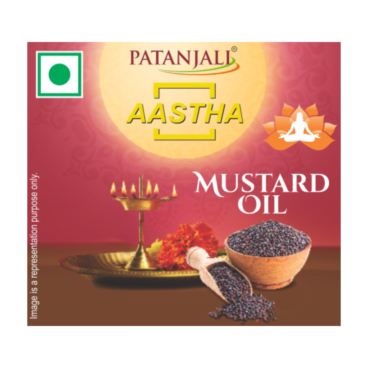 Patanjali Aastha Mustard Oil (B), With Low Temperature So Natural Properties, 500ml