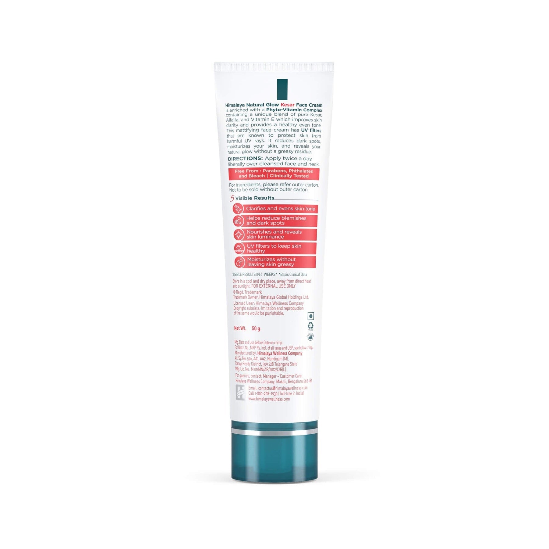 Himalaya Natural Glow Kesar Face Cream, With Goodness Of Kashmiri Kesar | 50gm